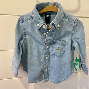 Baby Gap Denim Chambray Button Down